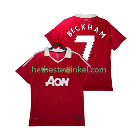 Manchester United BECKHAM 7 2010 2011 Voetbalshirts Retro Thuis